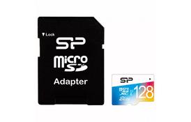 Карта памяти Silicon Power 128GB microSDXC class 10 UHS-I Elite Color (SP128GBSTXBU1V21SP) - Фото