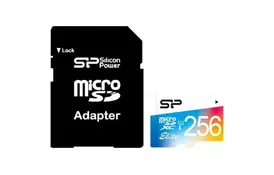 Карта памяти Silicon Power 256GB microSDXC class 10 UHS-I Elite Color (SP256GBSTXBU1V20SP) - Фото