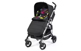 Коляска Peg-Perego Si Completo Manri черная с рисунком (IPSZ300079MK01RO01) - Фото