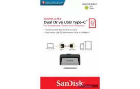 USB флеш накопичувач SANDISK 32GB Ultra Dual USB 3.0 + Type-C (SDDDC2-032G-G46) - Фото