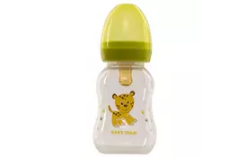 Бутылочка для кормления Baby Team с латексной соской 0+ 125 мл зеленая (1300_зеленый) - Фото