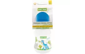 Бутылочка для кормления Baby Team с силиконовой соской, 125 мл (1111_синий) - Фото