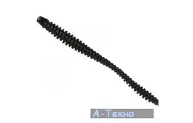 Силикон рыболовный Nomura Glitter Rib Worm 120мм 3,5гр. цвет-004 (black shiner back) 6 (NM71000412) - Фото