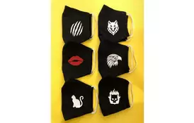 Защитная маска для лица Україна Ткань+принт, 5шт. - Фото