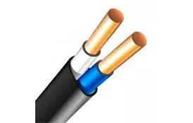 Кабель силовой ЗЗЦМ 2х1.5 кв.мм негорючий, плоский, 100м (ВВГнг-П 2x1,5 ECG) - Фото