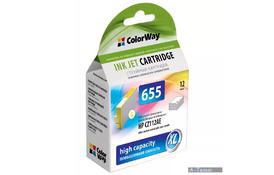 Картридж ColorWay HP №655 Yellow (CZ112AE) DJ 4615/4625/3525/5525 (CW-H655Y) - Фото
