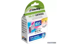 Картридж ColorWay HP №655 Magenta (CZ111AE) DJ 4615/4625/3525/5525 (CW-H655M) - Фото