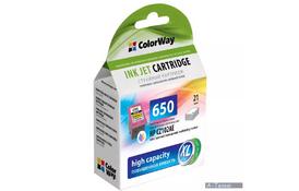 Картридж ColorWay HP №650 color (CZ102AE) ink level (CW-H650XLC-I) - Фото
