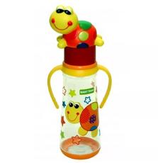 Бутылочка для кормления Baby Team с силиконовой соской с ручками 0+ 250 мл Черепаха (1414_черепаха)