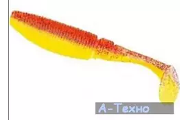 Силікон рибальський Nomura Rolling Shad 50мм 1гр. цвет-087 (yellow red glitter) 10шт (NM70108705) - Фото