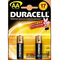 Батарейка AA MN1500 LR06 * 2 Duracell (5000394058163 / 81551267)