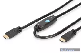 Кабель мультимедийный HDMI to HDMI 15.0m DIGITUS (DK-330105-150-S) - Фото