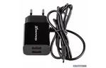 Зарядное устройство Grand-X 5V 2,1A 2USB + micro USB Black (CH-35B)