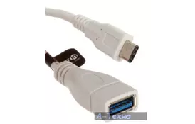 Перехідник Value OTG USB 3.0 AF - Type-C 0.2 м White (S0678) - Фото