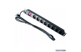 Силовой блок Hypernet 19" 8 розеток, кабель 1.8m алюм. корпус с выключателем (SPP8) - Фото