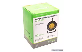 Сетевой удлинитель PowerPlant на катушке 20 м, 4 розетки (JY-2002/20) (PPRA10M200S4) - Фото