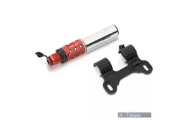 Велосипедний насос XLC PU-A08, DV/SV/AV, 11 бар, 120 мм, серебряно-красный (2501900307) - Фото