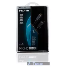 Кабель мультимедийный HDMI to HDMI 1.0m ProHD 1000 Belkin (AV10000QP1M)