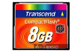 Карта памяти Transcend 8Gb Compact Flash 133x (TS8GCF133) - Фото