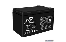 Батарея к ИБП Ritar AGM RT12120B, 12V-12Ah (RT12120B) - Фото