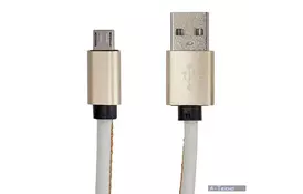 Дата кабель USB 2.0 AM to Micro 5P 1.0m DC-MU-102LR white Greenwave (R0014168) - Фото