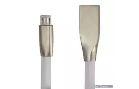 Дата кабель USB 2.0 AM to Micro 5P 1.0m DC-MU-102ZR white Greenwave (R0014172) - Фото