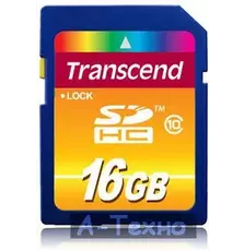 Карта памяти 16Gb SDHC class 10 Transcend (TS16GSDHC10)