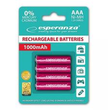 Аккумулятор Esperanza AAA 1000mAh Ni-MH * 4 red (EZA102R)
