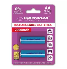Аккумулятор Esperanza AA 2000mAh Ni-MH * 2 blue (EZA103B)