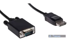 Кабель мультимедийный Value DisplayPort - VGA M/M 1.8 м Black (S0199) - Фото