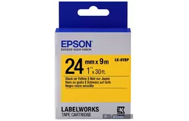 Epson LK6YBP принтеров LW-700 Pastel Blk/Yell 24mm/9m (C53S656005) - Фото