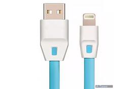 Дата кабель USB 2.0 - Lightning 2А (DR-1624) плоский (Blue) 1,0м Drobak (219086) - Фото