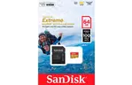 Карта памяти SANDISK 64GB microSD class 10 V30 A1 UHS-I U3 4K Extreme Action (SDSQXAF-064G-GN6AA)