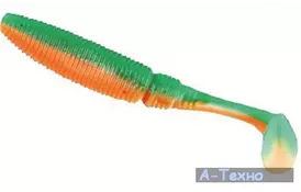 Силикон рыболовный Nomura Rolling Shad 85мм 5,5гр. цвет-055 (orange green) 8шт (NM70105508) - Фото