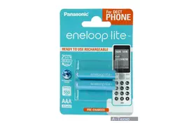 Аккумулятор PANASONIC Eneloop Lite AAA 550mAh NI-MH Dect Series * 2 (BK-4LCCE/2DE) - Фото