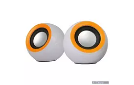 Акустична система OMEGA OG-116B white orange 2x3W RMS USB (OG116BWO) - Фото