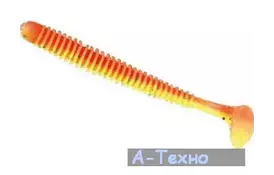 Силікон рибальський Nomura Gator 87,5мм 5гр. цвет-067 (red yellow glitter) 8шт (NM70006708) - Фото