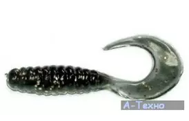 Силикон рыболовный Mann's 70мм двухцветный черный (20 шт.) (M-038 GOSH) - Фото