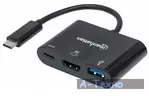 Переходник Manhattan USB3.1 Type-C - USB3.0/HDMI/USB-C (F) (152037)