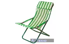 Шезлонг Time Eco Горизонт зеленый (7110) - Фото