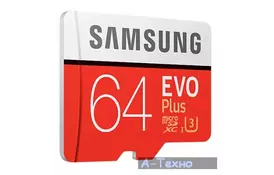 Карта памяти Samsung 64GB microSD class 10 EVO PLUS UHS-I (MB-MC64GA/RU) - Фото