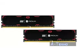 Модуль пам'яті для комп'ютера DDR4 8GB (2x4GB) 2400 MHz Iridium Black GOODRAM (IR-2400D464L15S/8GDC) - Фото