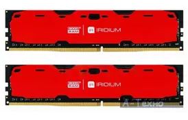 Модуль пам'яті для комп'ютера DDR4 16GB (2x8GB) 2400 MHz Iridium Red GOODRAM (IR-R2400D464L15S/16GDC) - Фото