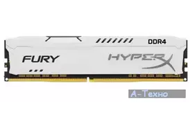 Модуль пам'яті для комп'ютера DDR4 8GB 2400 MHz HyperX Fury White Kingston (HX424C15FW2/8) - Фото