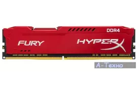Модуль памяти для компьютера DDR4 8GB 2666 MHz HyperX Fury Red Kingston (HX426C16FR2/8) - Фото