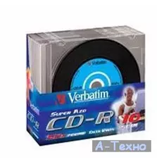 Диск CD Verbatim 700Mb 52x Slim case Vinyl AZO (43426)