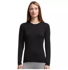 Термофутболка Icebreaker BF 200 Oasis LS Crewe WMN black S (100 514 001 S)