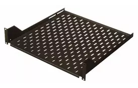 Полка 19 Conteg 2U глуб. 750 мм. до 60кг. RAL9005 (DP-PO-750-H) - Фото