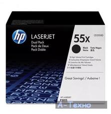 Картридж лазерный HP LJ P3015 series black max DUAL PACK (CE255XD)