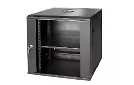 Шкаф настенный Kingda 18U 19 600x450 RAL9004 (KD-007-6418)  - Фото